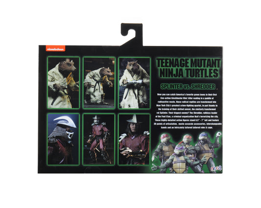 - Teenage Mutant Ninja Turtles (1990 Movie) -7” Scale-Action Figure – Splinter and Shredder 2 Pack