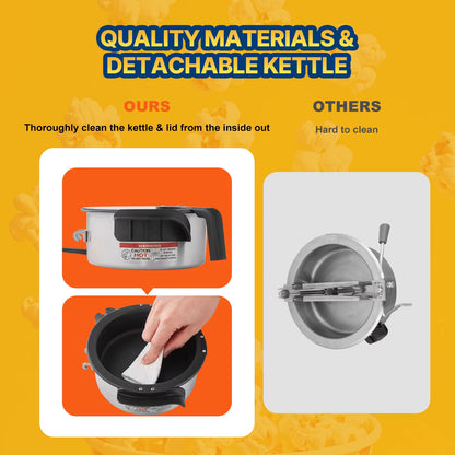 4Oz Popcorn Maker Commercial Popcorn Machine Countertop Popcorn Maker Includes Tabletop Popcorn Maker 1.5 Gal per Batch