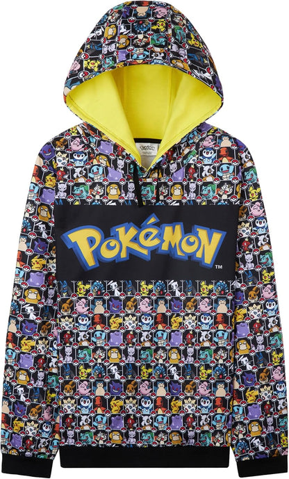 Pokemon Kids Hoodie for Teenagers and Boys Hoodies Warm Soft Pullover Sweatshirt Pikachu 4-15 Years Official Merchandise Pokemon Gifts for Boys