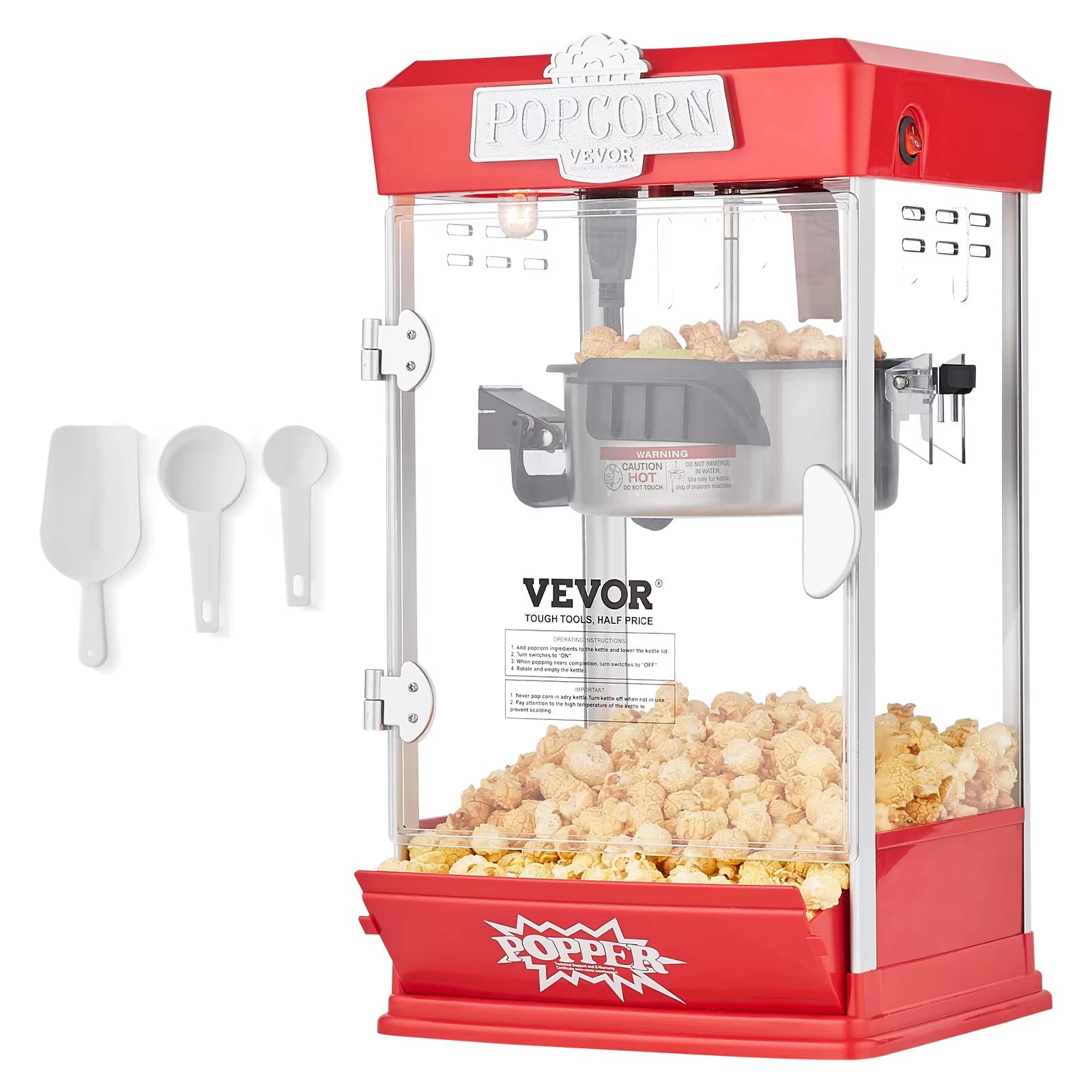 4Oz Popcorn Maker Commercial Popcorn Machine Countertop Popcorn Maker Includes Tabletop Popcorn Maker 1.5 Gal per Batch