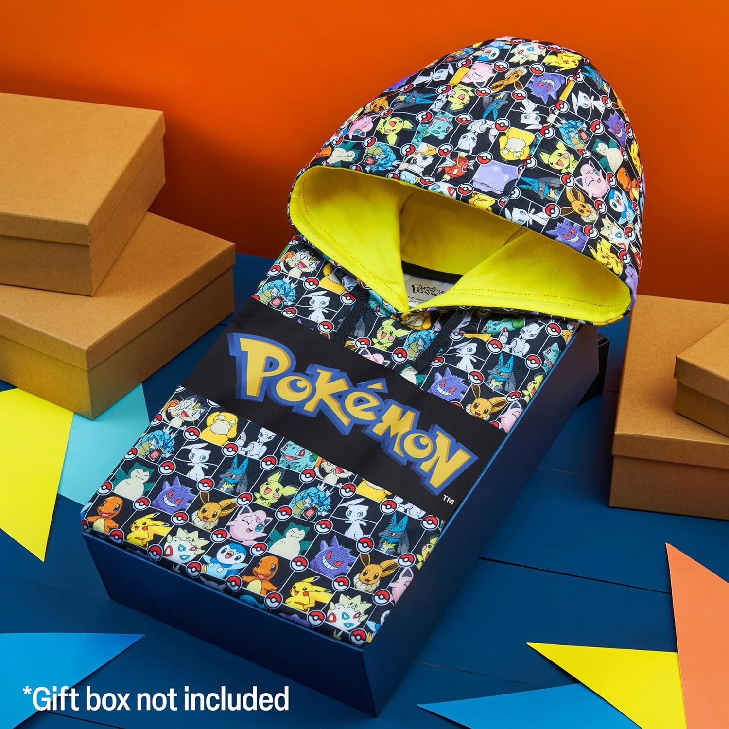 Pokemon Kids Hoodie for Teenagers and Boys Hoodies Warm Soft Pullover Sweatshirt Pikachu 4-15 Years Official Merchandise Pokemon Gifts for Boys